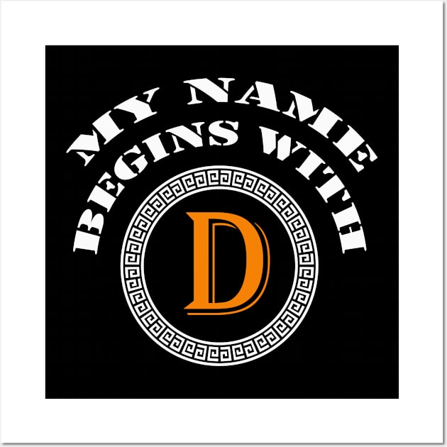 My name begins with D Wall Art by Emma-shopping